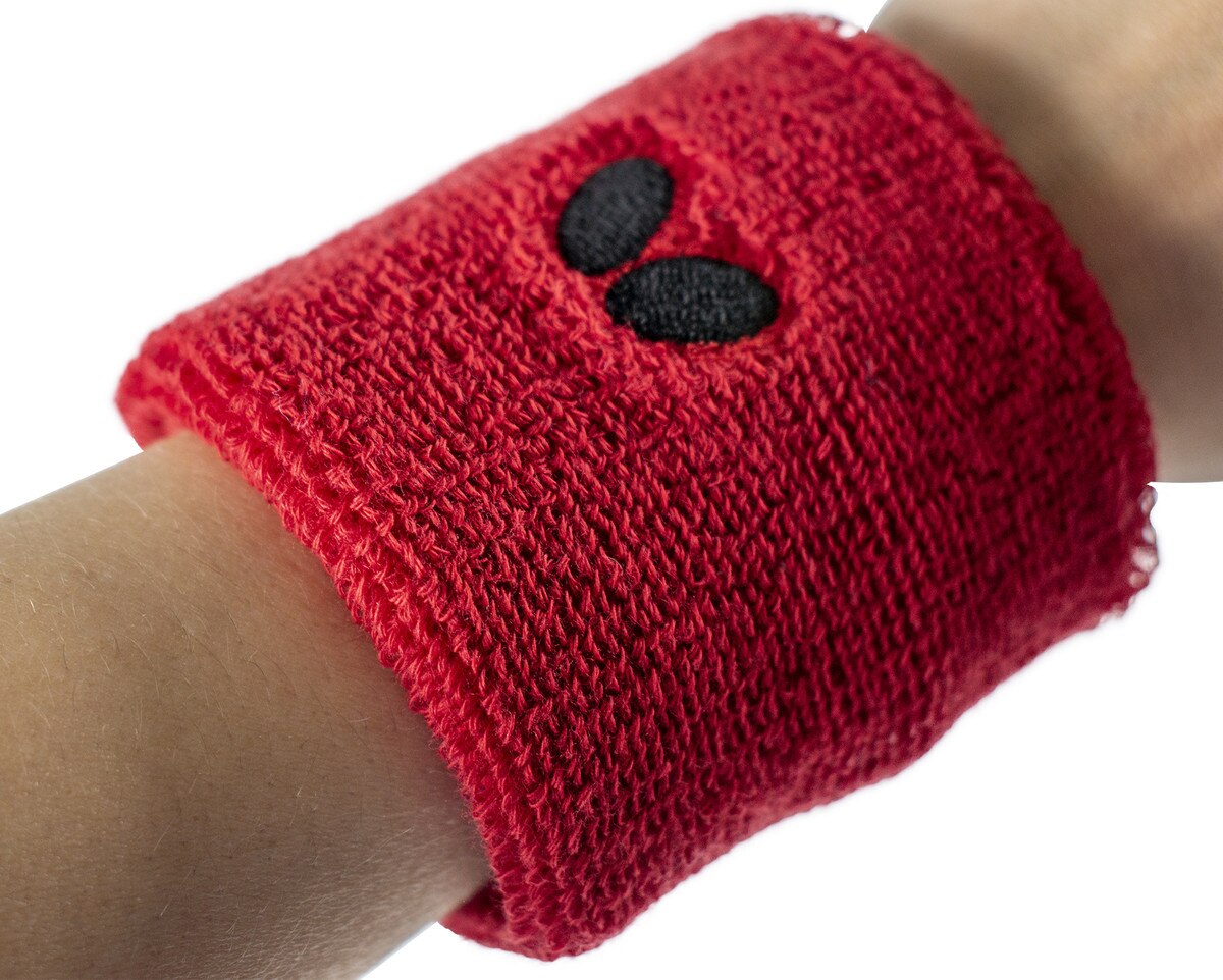 NL Wrist Band: Red Wrist Band on arm